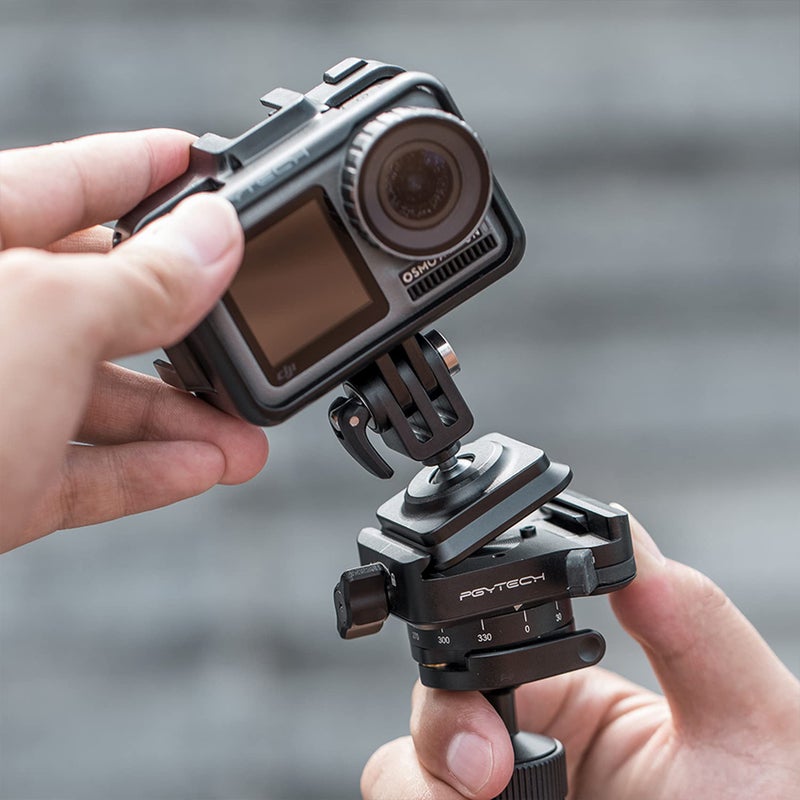 PGYTECH Action Camera Arca-Type Quick Release Plate for Gopro, Insta360, DJI Osmo Action/Pocket and Most Action Cameras - Image 5