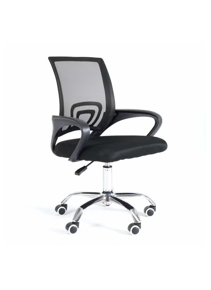 Office Ergonomic Cheap Desk Mesh Computer Lumbar Support Modern Executive Adjustable Stool Rolling Swivel Chair for Back Pain (Black)