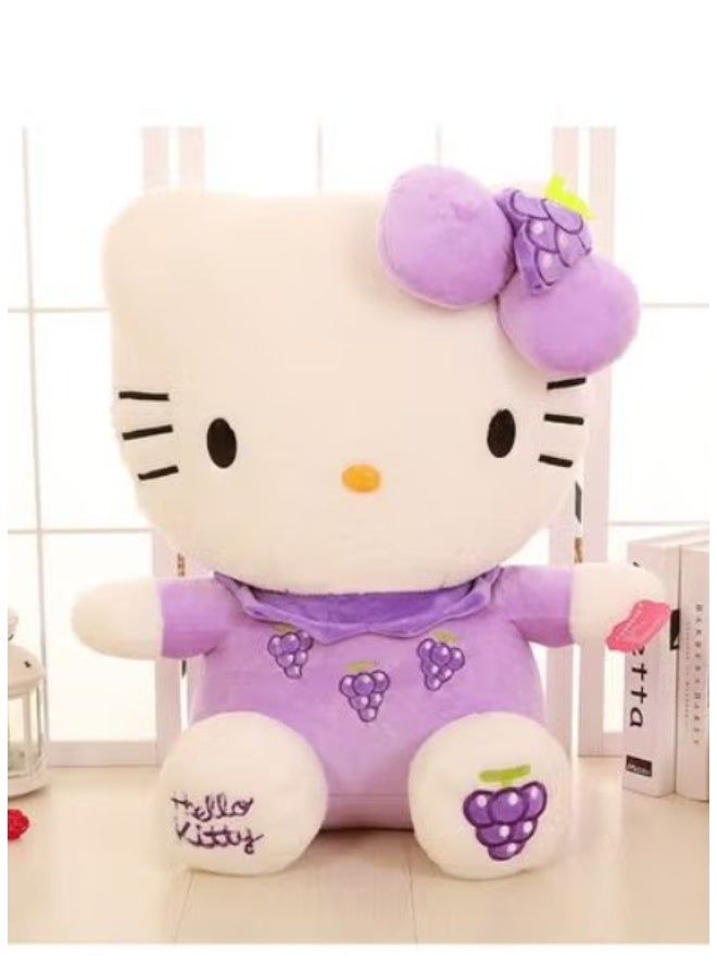 Hello Kitty Purple Grape-Themed Plush Toy (Fruity Outfit & Grape Hair Accessory Design)40cm