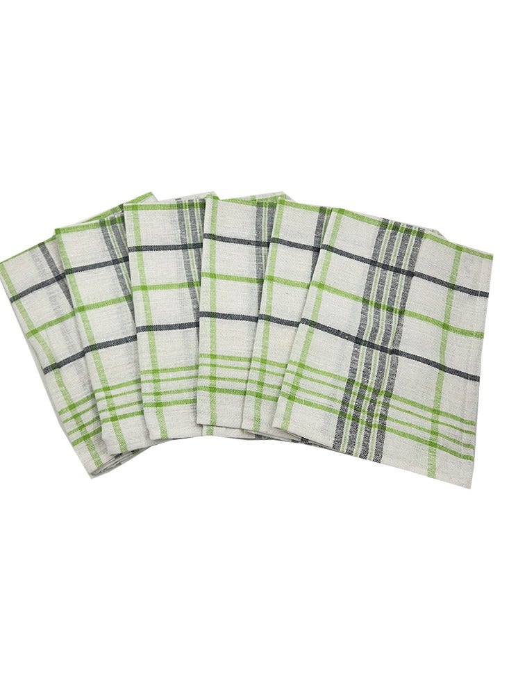 BYFT Orchard Green Multi Checks (50 x 70 Cm)Tea Towel-Set of 6 - Image 2
