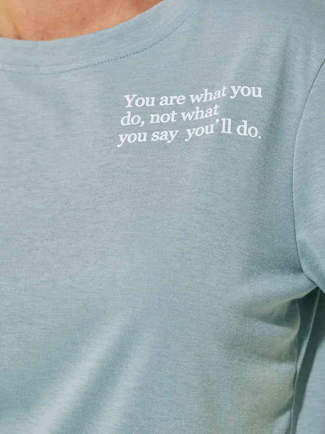 Take Two Take Two Slogan Print Round Neck T-Shirt