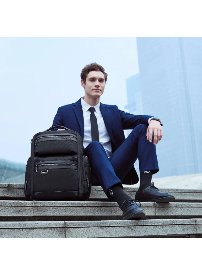 أركتيك هانتر Laptop Backpack Water Resistant Daypack with TSA LOCK and USB/C – type Port for Business Casual Travel College for Men Women, B00682, Black