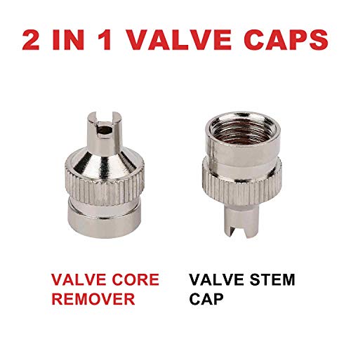 Hromee Tire Valve Stem Tool Puller and Installer Kit, 4PCS TR413 Tubeless Snap-in Valve Stem with Valve Stem Cores, Single Head Valve Core Remover and Slotted-Head Valve Cap - Image 4