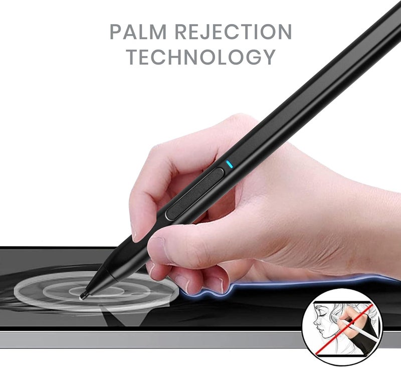 تاينيموس يتناسب كل مناخ قلم رقمي نشط Pencil X لـ Surface Pro/Book/Laptop/Go - مع حساسية ضغط دقيقة، رفض راحة اليد وحساسية الميل - الإصدار الأسود بناء مرن متنوع - Image 3