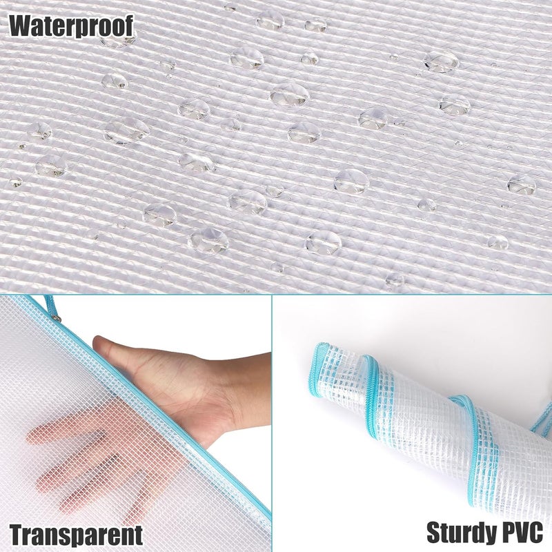 EOOUT 56pcs Mesh Zipper Pouch Zipper Bag, Durable Pouches for Organization Puzzle Storage, Letter Size, A4 Size, for Office Supplies - Image 3