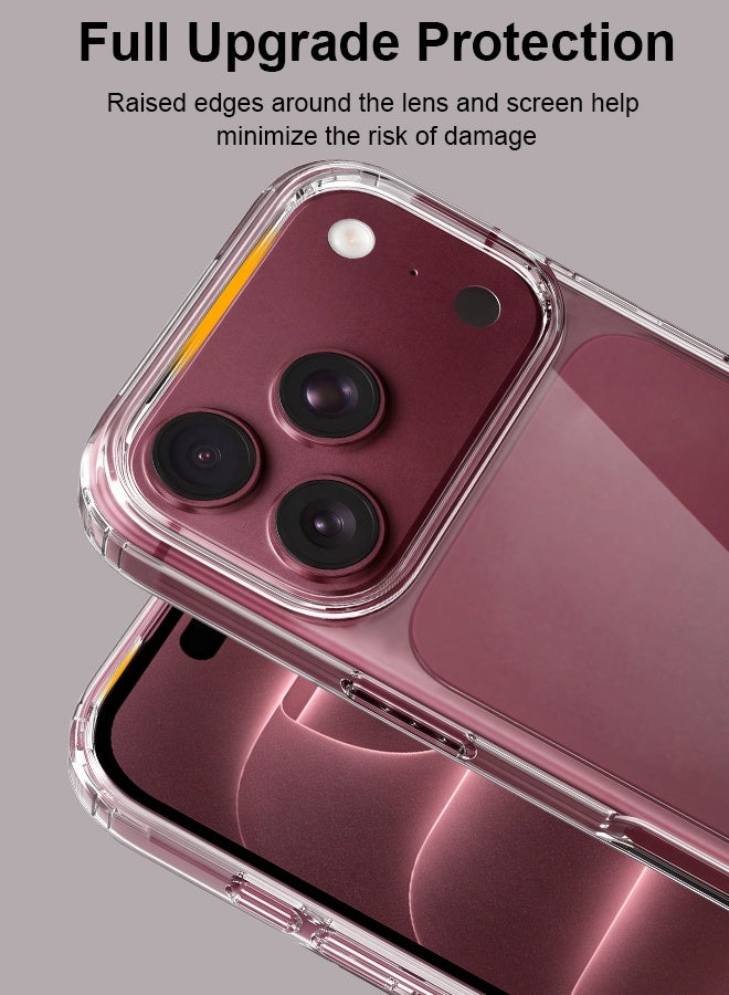 بشكل مختصر حافظة شفافة تمامًا لهاتف iPhone 18 Pro Max، [مقاومة الاصفرار]، ظهر صلب، نحيفة، مقاومة للصدمات، مقاومة للخدش، مناسبة للشحن اللاسلكي - Image 4