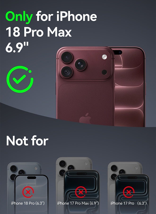 بشكل مختصر حافظة شفافة تمامًا لهاتف iPhone 18 Pro Max، [مقاومة الاصفرار]، ظهر صلب، نحيفة، مقاومة للصدمات، مقاومة للخدش، مناسبة للشحن اللاسلكي - Image 2