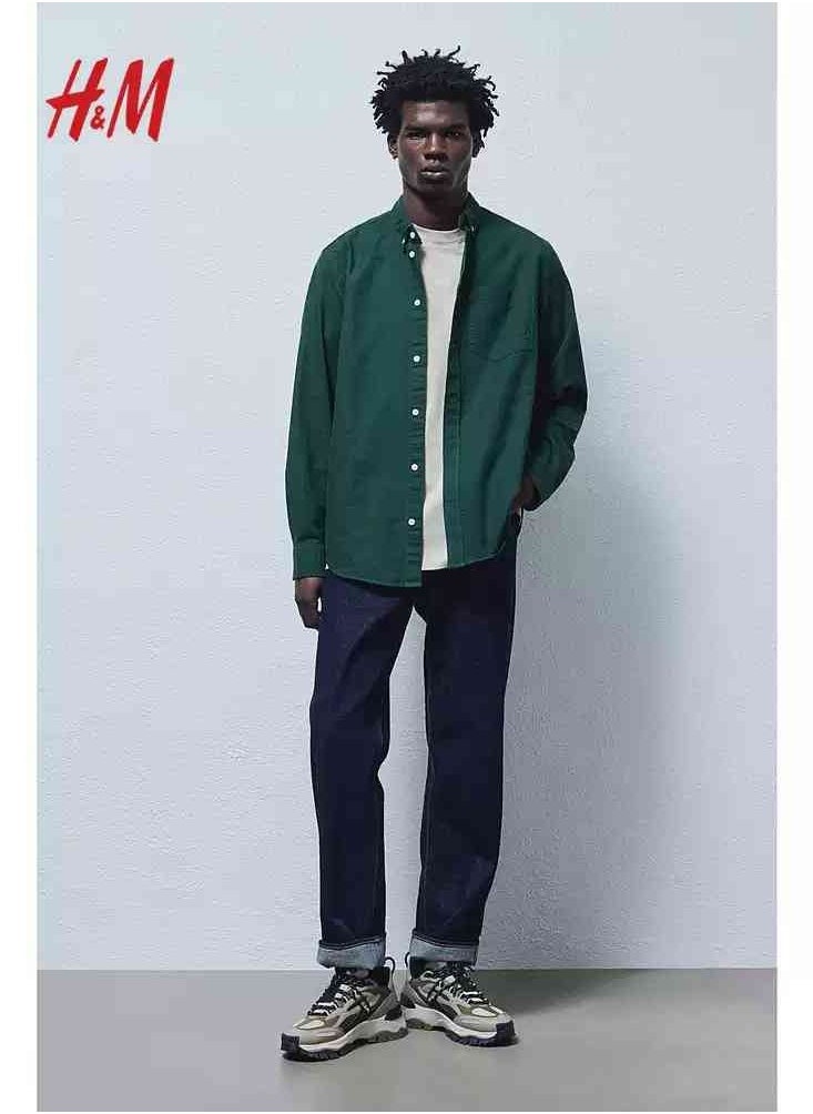 H and M - HM Autumn New Fashionable Casual Loose Long Sleeved Shirt - Image 1