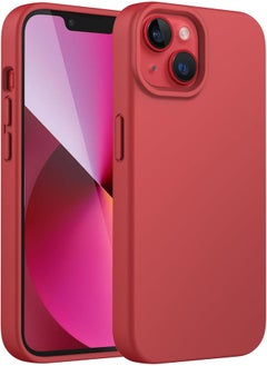 Jetech JETech Silicone Case Compatible with iPhone 13 6.1 inch, Full Body Protection Case Silky Touch, Soft Microfiber Cloth Lining Cover, Anti-Shock (Red) 