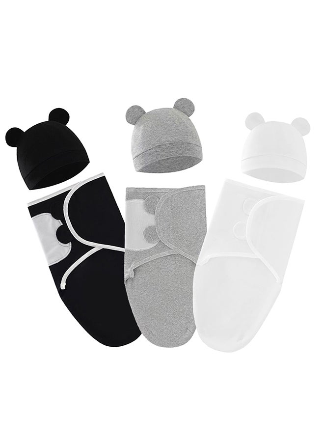 MARGOUN - 3 Pack Of Baby Swaddle Blanket Infant Sleeping Bag Baby Bath Towel Swaddling Wrap Sleep Bags Bedding Accessories Zero Size Multicolour - Image 1