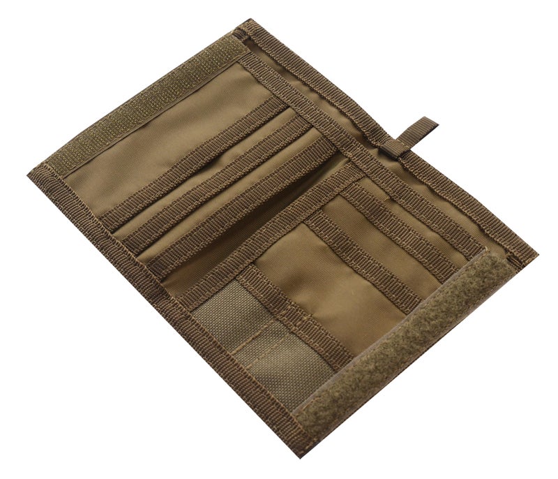 Chameleon Bifold Mens Wallet-Military Tactical Men Wallet- Canvas Thin Front Pocket Travel Bi-Fold Wallet-Best Nylon Travel Pouch (Coyote) - Image 2