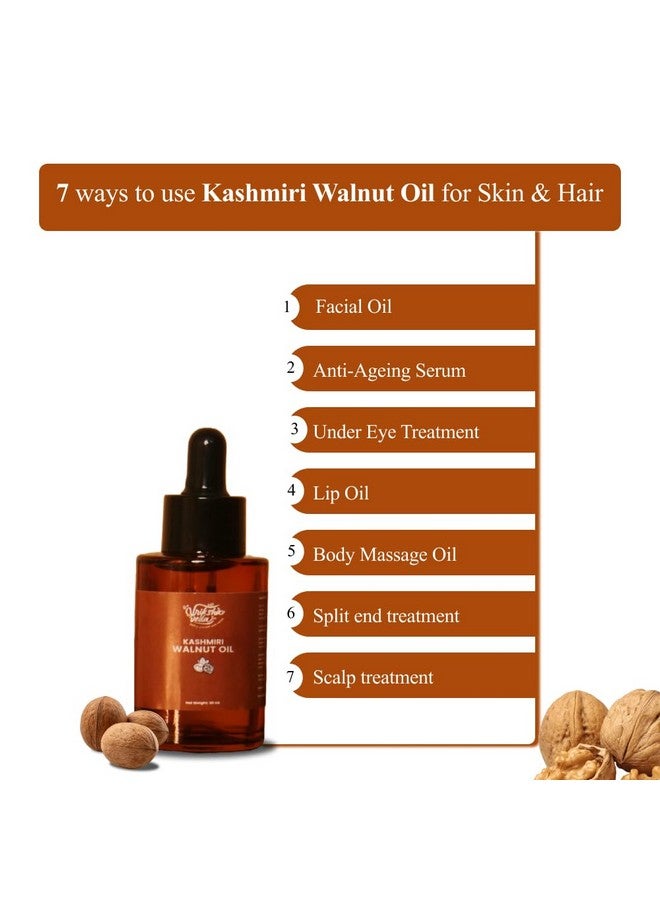 Vriksha Veda Wood Pressed Kashmiri Walnut Oil 30 ml | Nourishing Akhrot Extract for Skin & Hair | Cold Pressed - Image 4