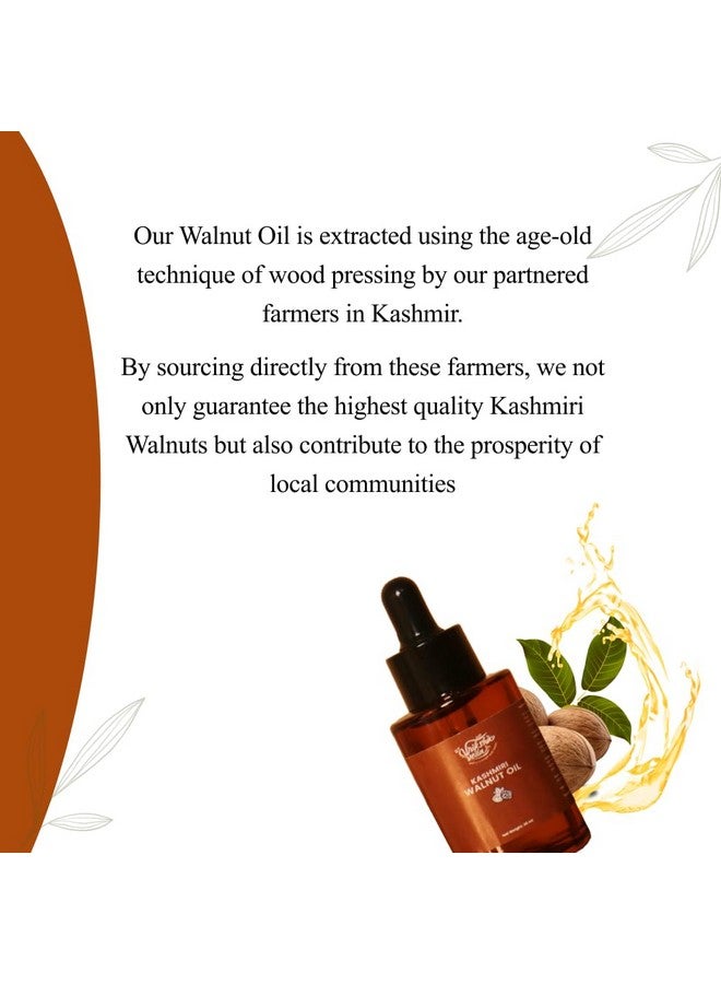 Vriksha Veda Wood Pressed Kashmiri Walnut Oil 30 ml | Nourishing Akhrot Extract for Skin & Hair | Cold Pressed - Image 3