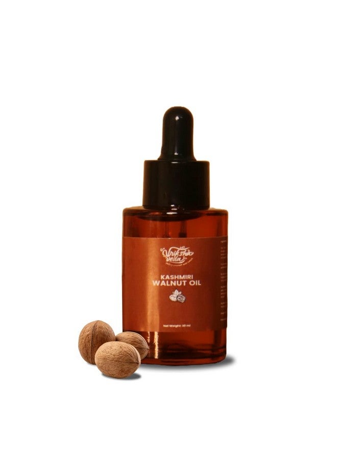 Vriksha Veda Wood Pressed Kashmiri Walnut Oil 30 ml | Nourishing Akhrot Extract for Skin & Hair | Cold Pressed - Image 1