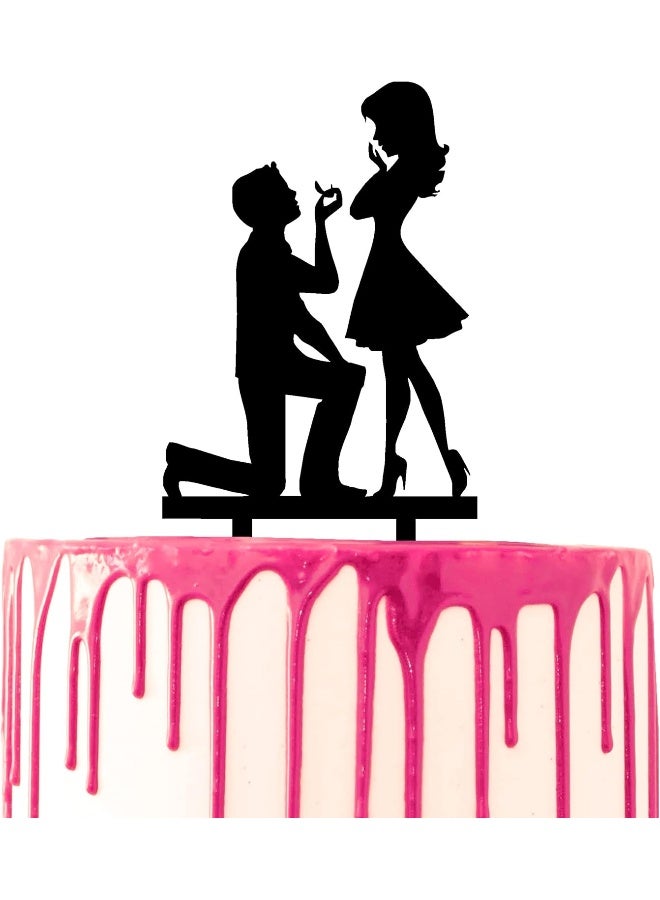 TPGP Cake Topper - Groom Proposing To Bride - Image 1