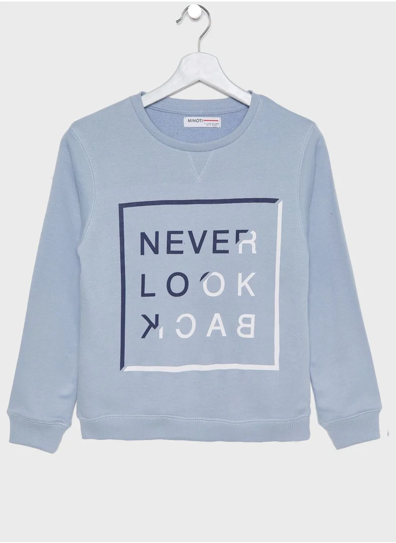 MINOTI Teen Slogan Sweatshirt