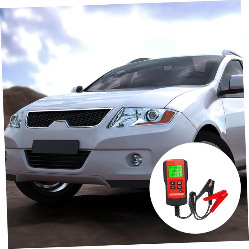 Compact Car Battery Tester Analyzer Tool with LCD Display for Accurate Voltage Resistance Measurement - Image 4