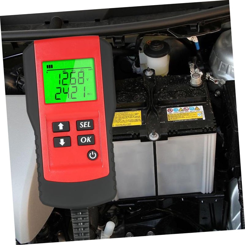 Compact Car Battery Tester Analyzer Tool with LCD Display for Accurate Voltage Resistance Measurement - Image 3