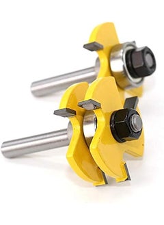 SCIENISH mm Shank 2 Bit Tongue and Groove Router Bit Set Wood Milling Cutter flooring knife  - Image 1