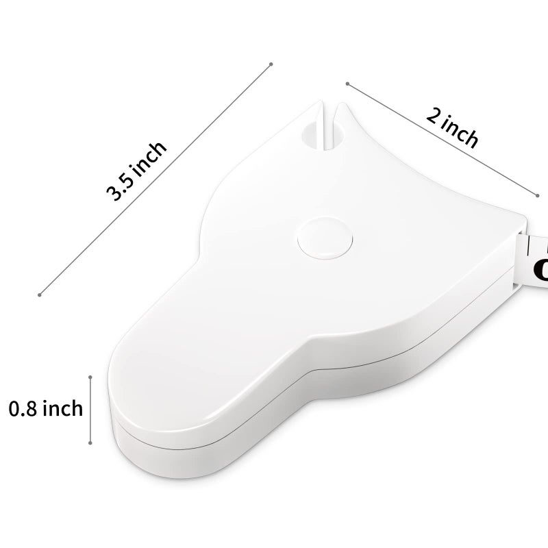 Spaceshoop REIDEA Body Measuring Tape Weight Loss 60 Inch Retractable Measure Tape with Lock Pin Push Button for Fitness Tailor Sewing White - Image 4