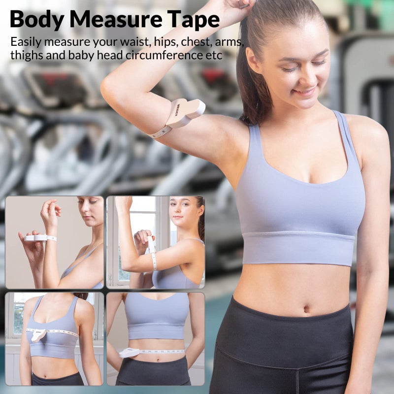Spaceshoop REIDEA Body Measuring Tape Weight Loss 60 Inch Retractable Measure Tape with Lock Pin Push Button for Fitness Tailor Sewing White - Image 5
