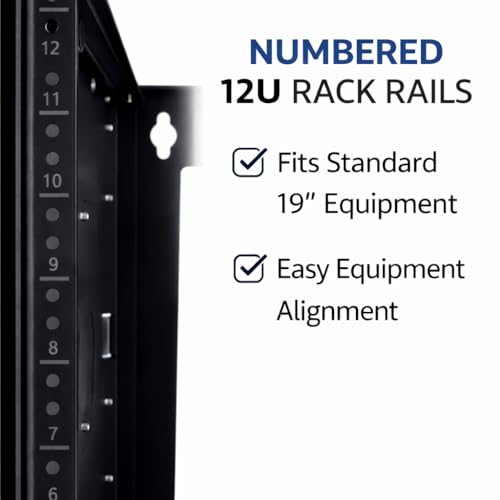 Ares Vision 12U Patch Panel Bracket Wall Mount Rack for 19” Networking Equipment, Expandable Depth 9.5” to 15.5”, Rack Mount, 100lbs Capacity, Perfect for Servers, Sound & Security Equipment! (12U) - Image 3