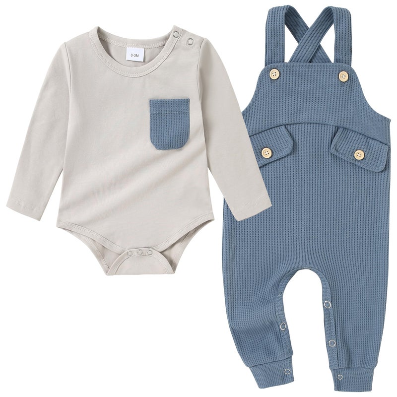 CARETOO Infant Baby Boys Pants Outfits Set Long Sleeve Fall Outfits For Boys Striped Sweatshirts Clothes Set Fall Winter - Image 1