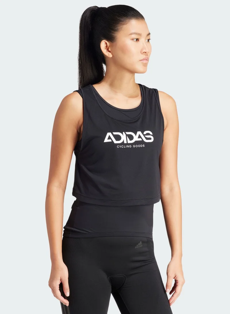 adidas فيست مزين بشعار العلامة التجارية 2 في 1