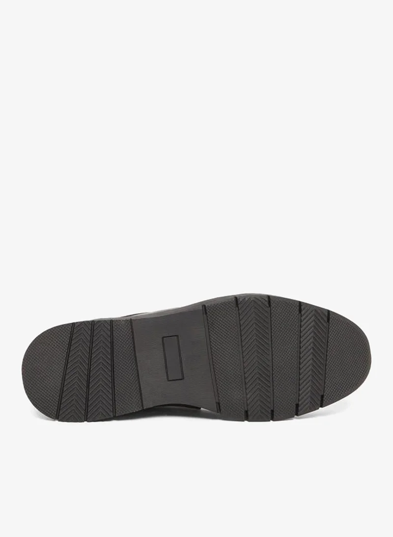 Styli black Men Black Leather Chukka Boots for Men | Best Price UAE