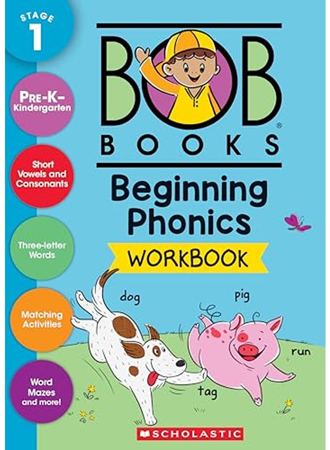 Bob Books - Beginning Phonics Workbook Phonics, Writing Practice, Ages 4 and Up, Kindergarten, First