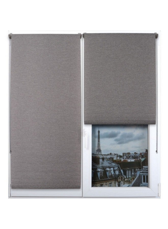 LUANCE Elegant Design Textured Blackout Roller Blinds Grey 120 x 180 cm 352612018093 - Image 2