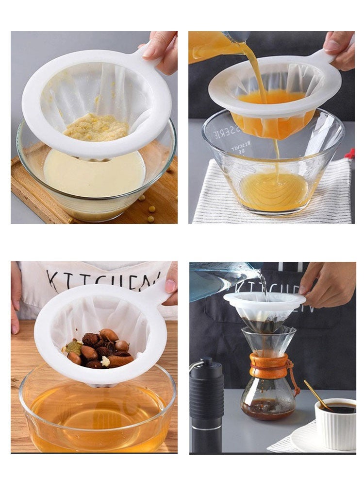 2 Pcs Plastic Mesh Colander with Handle Ultra Fine Mesh Strainer Food Juice Strainer Yogurt Mesh  (120/200 Mesh) - Image 5