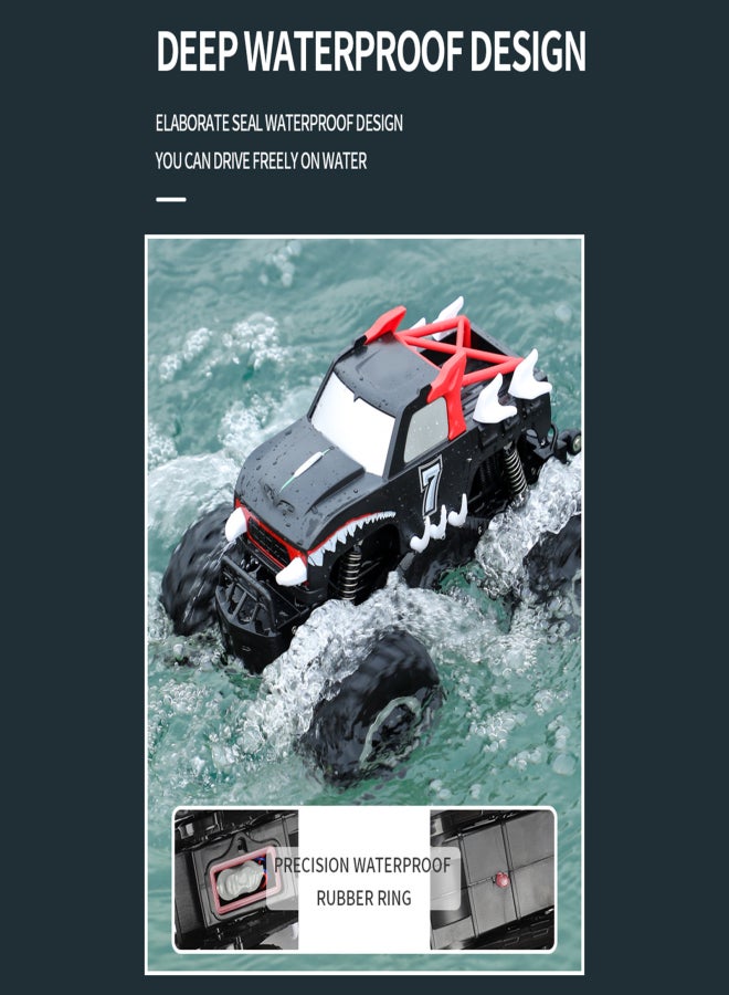 Remote Control Car 1/16 2.4GHz Amphibious Remote Control Car for Kids 4WD 2 in 1 Remote Control Boat 360° Rotate All Terrains Birthday Gifts