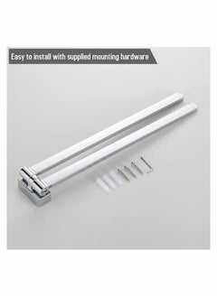 Swivel Towel Rack, Bathroom Wall Mounted Bars Holder with 2 Bars, 180° Rotation Organizer for Kitchen, Stainless Steel Bar(Chrome) - pzsku/ZF48AC6E64D77FE6C54AFZ/45/_/1677479892/ebf97e00-0e56-4f8f-bb62-b6483c98563d