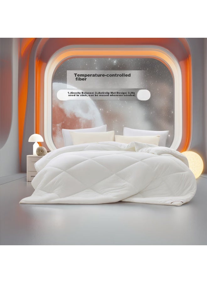 Fuanna Comforter Deep Sleep Temperature Control Winter Quilt, Winter Antibacterial Fiber Duvet, Double Size, Approximately 7.5 Jin, 230*229cm - Image 2