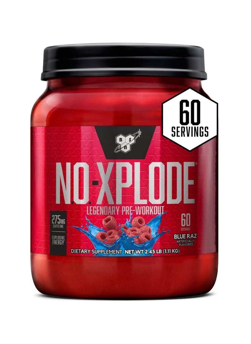 BSN - N.O.-Xplode Legendary Pre-Workout Blue Raz Flavor 60 Servings - Image 1