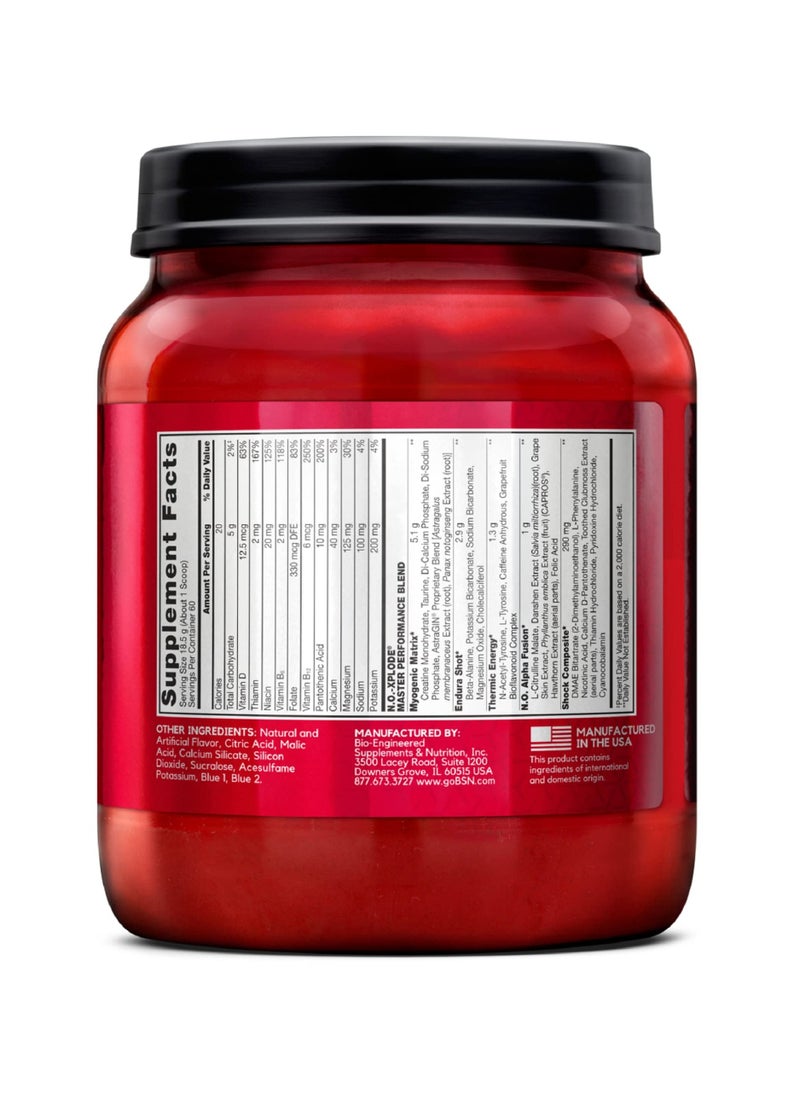 BSN - N.O.-Xplode Legendary Pre-Workout Blue Raz Flavor 60 Servings - Image 1
