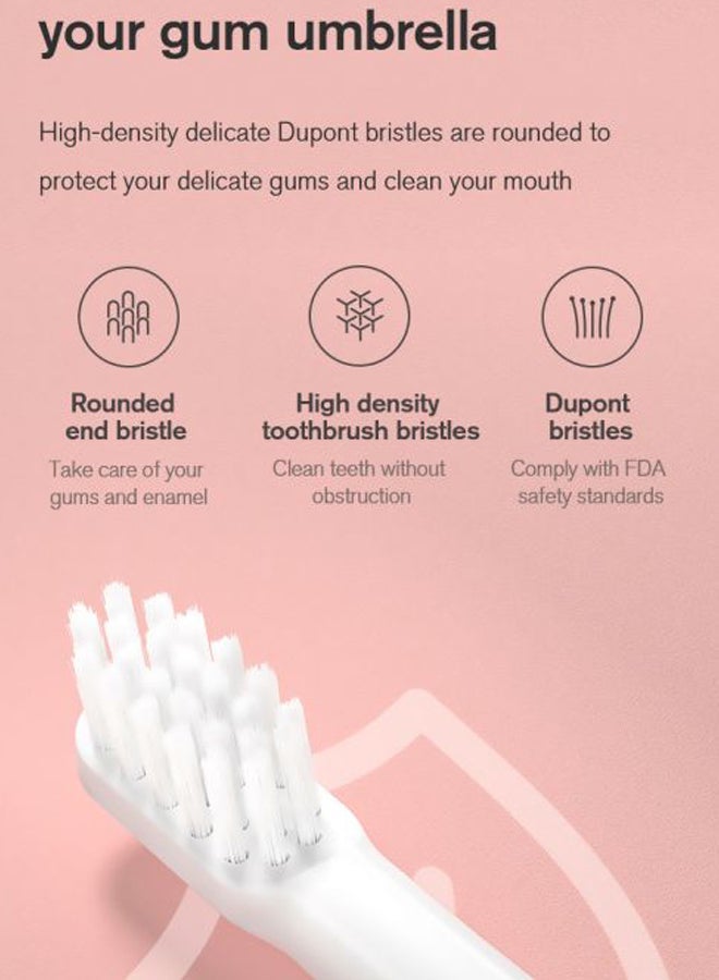 NIBEMINENT Ultrasonic Electric Toothbrush Grey/White 21.85x1.9x2.3cm - Image 4