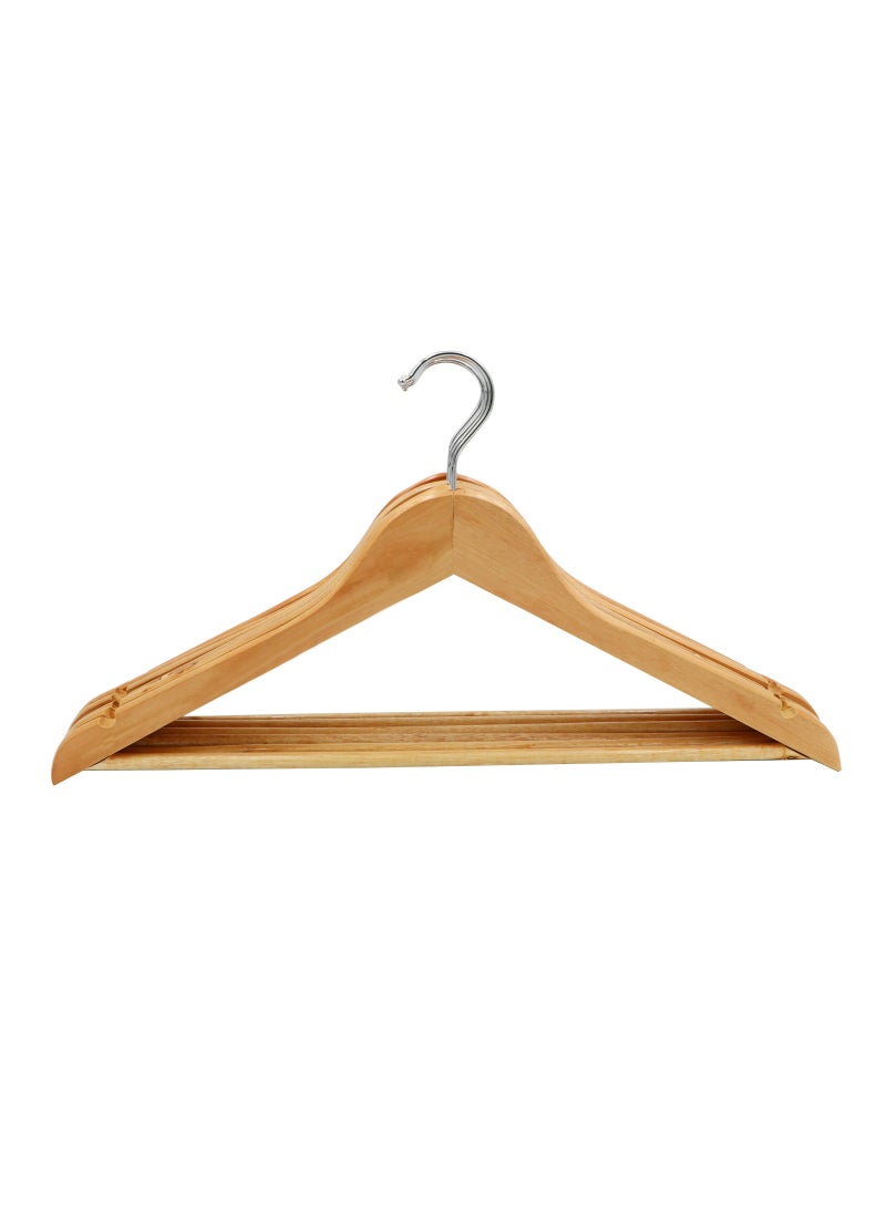 أكسنتشر 25 عبوة من شماعات البدلة الخشبية عالية الجودة - لمسة نهائية ناعمة من الخشب الصلب مع شريط بنطلون مانع للانزلاق وخطاف دوار 360 درجة وشقوق مقطوعة بدقة لقميص القميص والسترة والسراويل وشماعات الملابس - Image 3