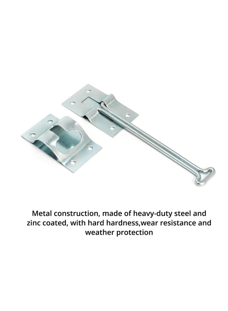 Excefore 2 Pack Door Latch, Rv Door Latch, Trailer Door Latch, 304 Stainless Steel Latch 6 Inch Metal T-Style Door Holder For Cargo Trailer, Truck, Come with Screws - Image 2