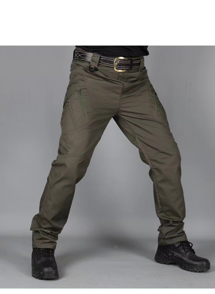 Loquat Men Autumn Special Forces Camouflage Pants Overalls Multi-bag Pants wear - Resistant Army Fan Pants 