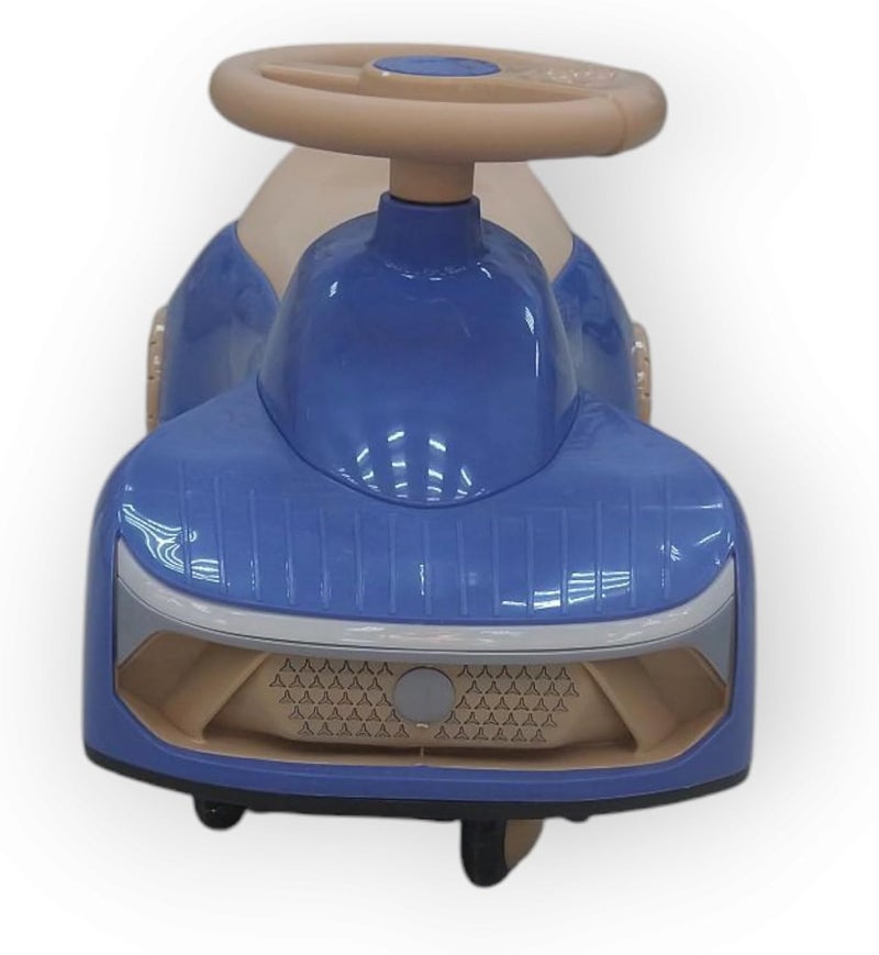 Leno TOYS Kids Push Car Ride on Car Plastic Beige with Cool Blue for Boys and Girls from 2 to 6 Years Old - Image 1