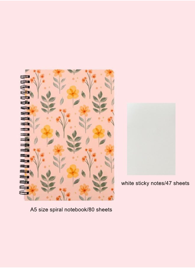 WooFree - A5 Spiral Notebook and Sticky Notes Set - Image 1