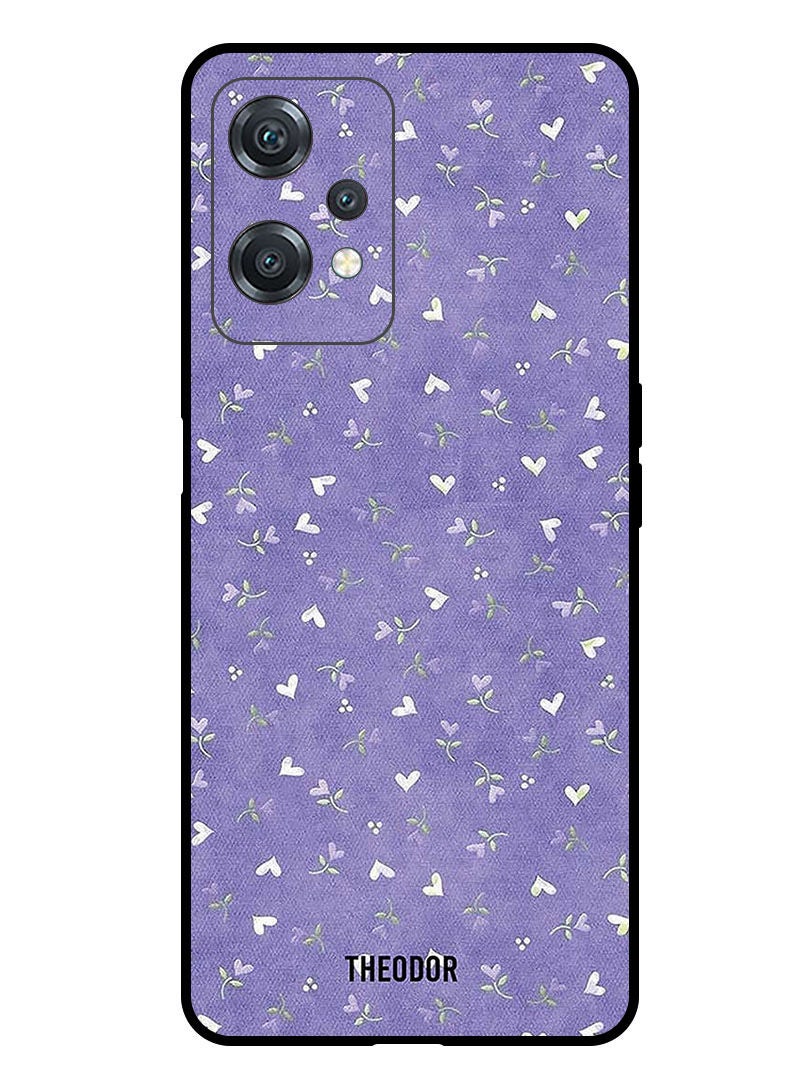 Theodor Protective Case Cover For ONEPLUS NORD 2 LITE 5G Hearts Purple Background - Image 1