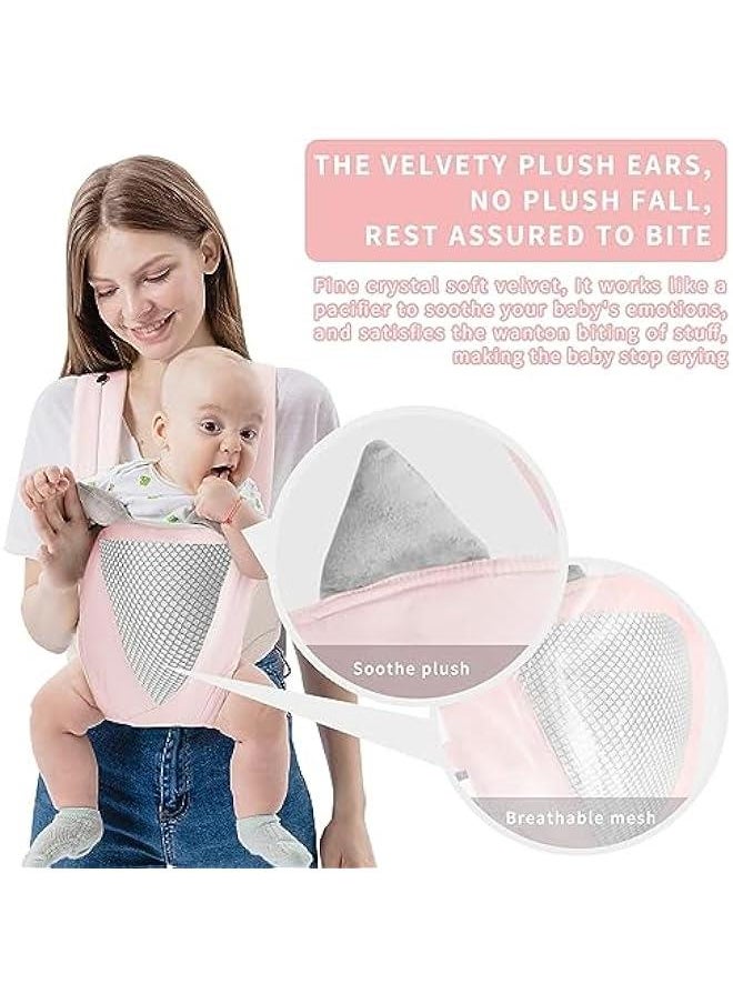 Gonice Baby Carrier, Multi-Functional 9 in 1 Baby Backpack Carrier, Shoulder Strap Grid Breathable Infant Sling for 3-36 Month Baby to Toddler Girl and Boy 7-40 lbs (Pink)  - Image 3