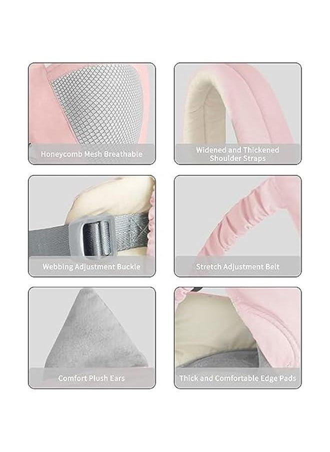 Gonice Baby Carrier, Multi-Functional 9 in 1 Baby Backpack Carrier, Shoulder Strap Grid Breathable Infant Sling for 3-36 Month Baby to Toddler Girl and Boy 7-40 lbs (Pink)  - Image 5
