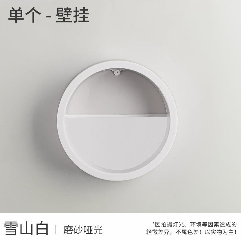 Wall Hanging Creative Pothos Flower Pot Scandinavian Macaron Green Plant Living Room Wall Hanging Decoration Round Hydroponic Flower Pot Fish Tank - Image 1