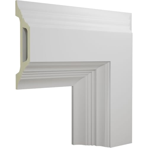 Ekena Millwork CC08ICN04X14X14DE Inner Corner for 8" Deluxe Coffered Ceiling System (Kit), 14"W x 4"P x 14"L, Primed - Image 3