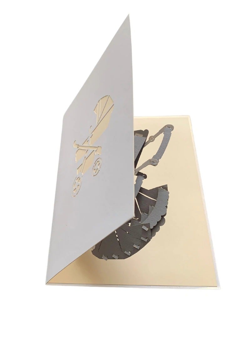 Abra Cards Baby Stroller Pop Up Card - Best Fathers Day Gift  - Image 4