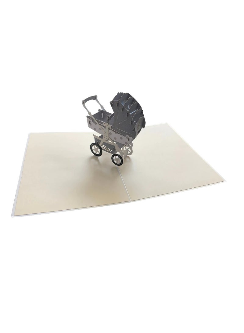 Abra Cards Baby Stroller Pop Up Card - Best Fathers Day Gift  - Image 1